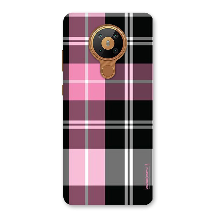 Pink Black Check Back Case for Nokia 5.3