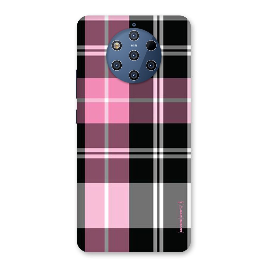 Pink Black Check Back Case for Nokia 9 PureView