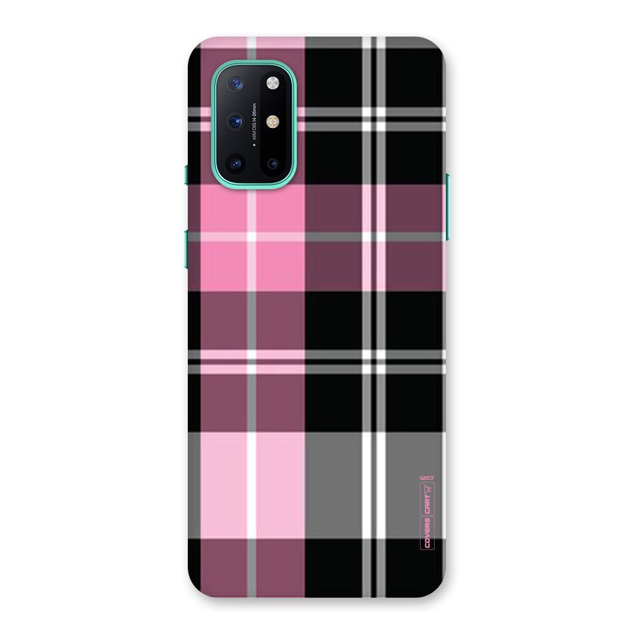 Pink Black Check Back Case for OnePlus 8T