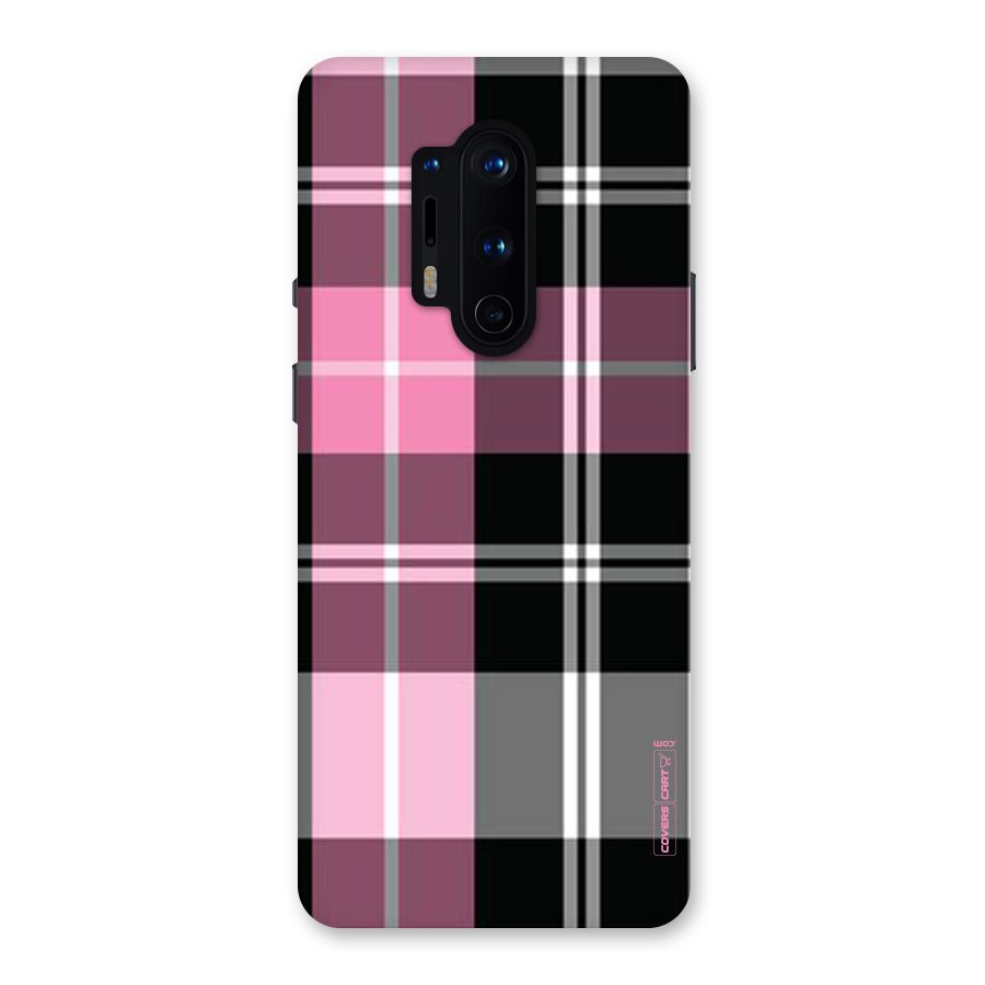 Pink Black Check Back Case for OnePlus 8 Pro