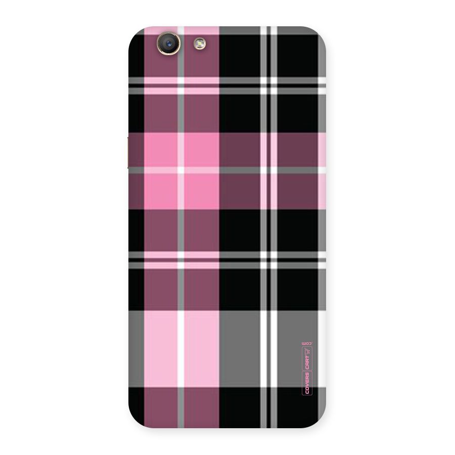 Pink Black Check Back Case for Oppo A59
