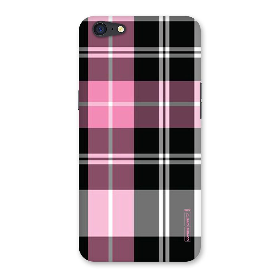 Pink Black Check Back Case for Oppo A71