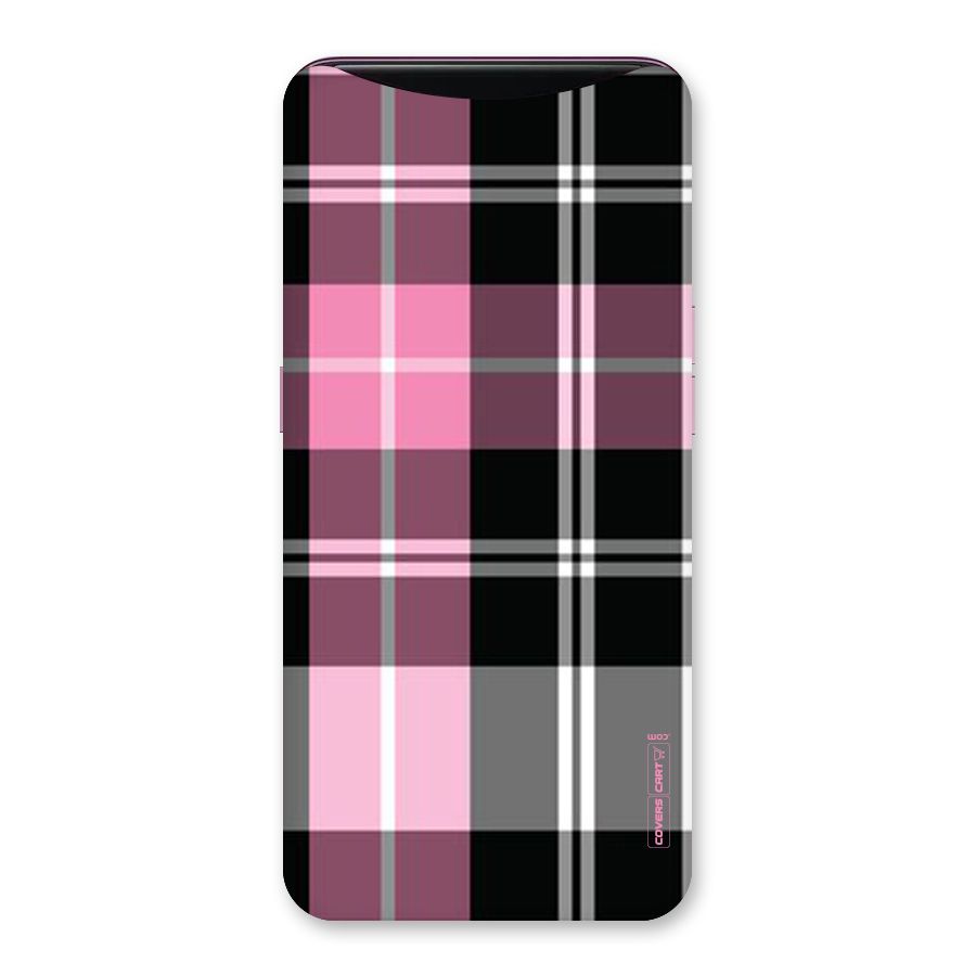 Pink Black Check Back Case for Oppo Find X