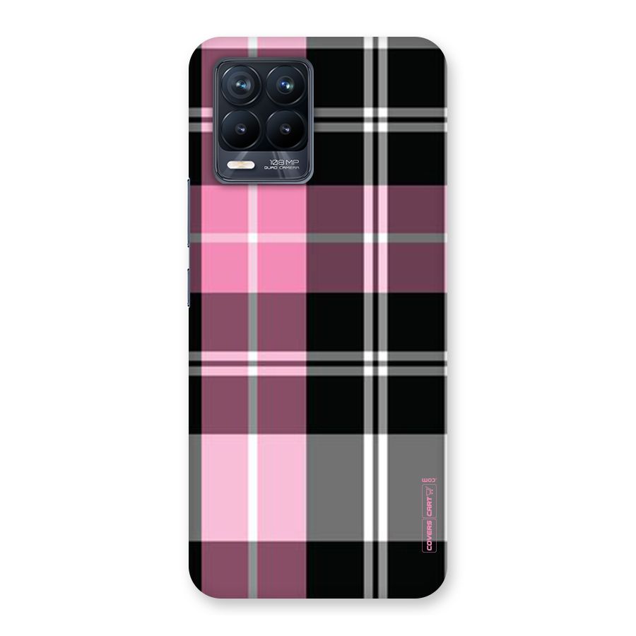 Pink Black Check Back Case for Realme 8 Pro