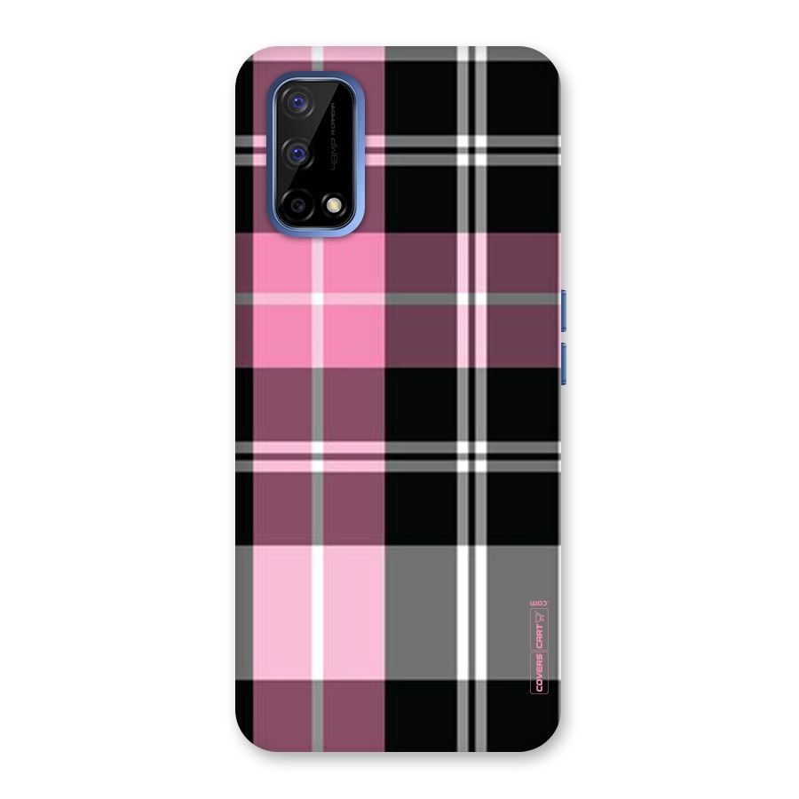 Pink Black Check Back Case for Realme Narzo 30 Pro
