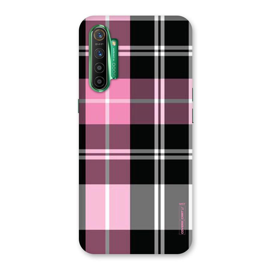 Pink Black Check Back Case for Realme X2