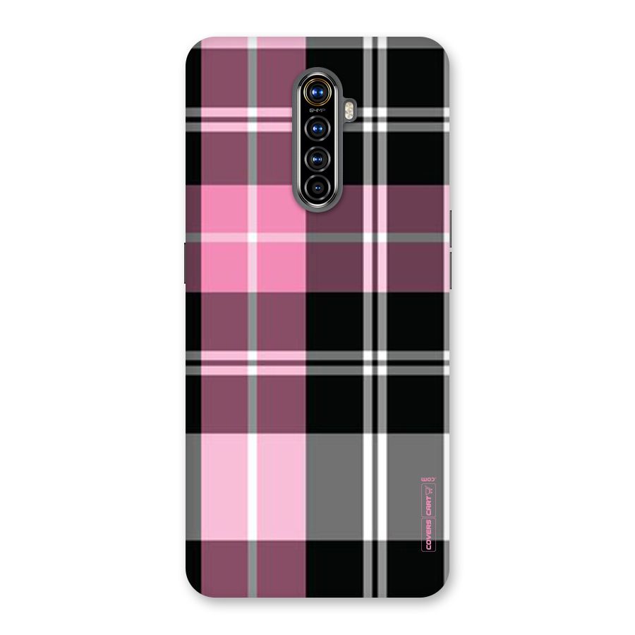 Pink Black Check Back Case for Realme X2 Pro