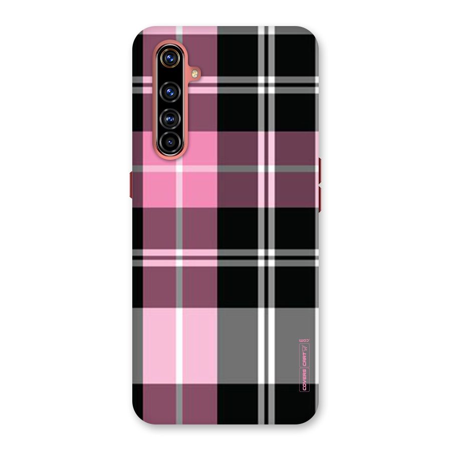 Pink Black Check Back Case for Realme X50 Pro