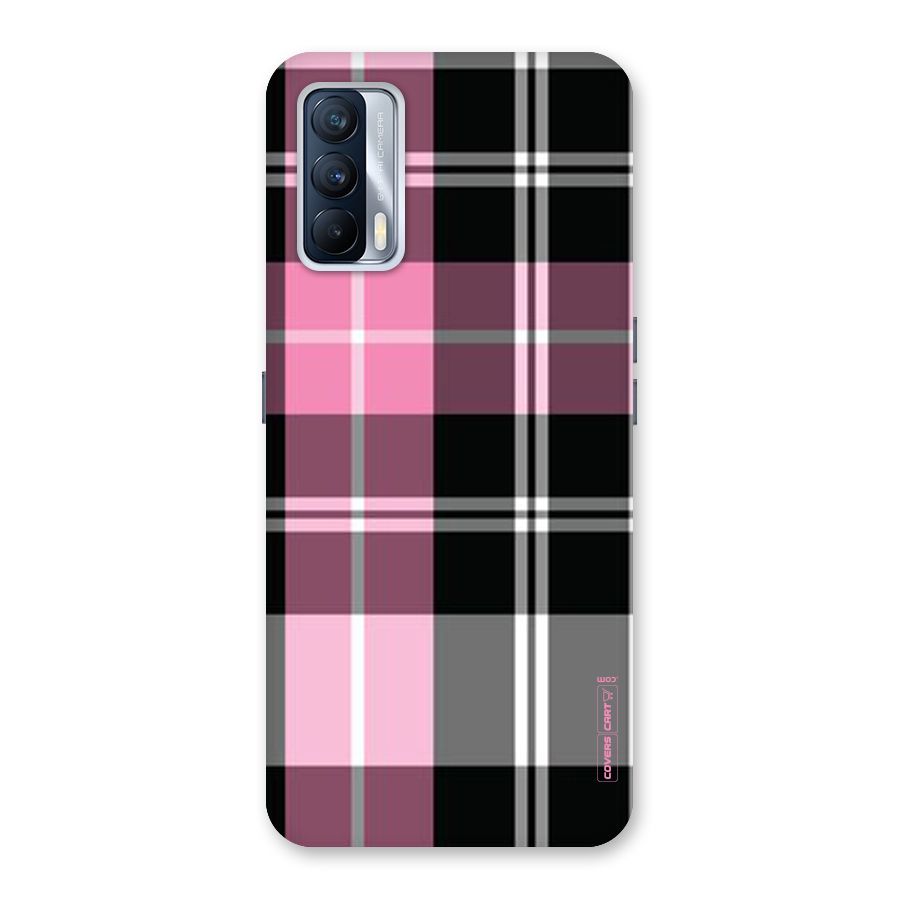 Pink Black Check Back Case for Realme X7