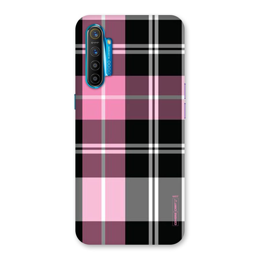 Pink Black Check Back Case for Realme XT