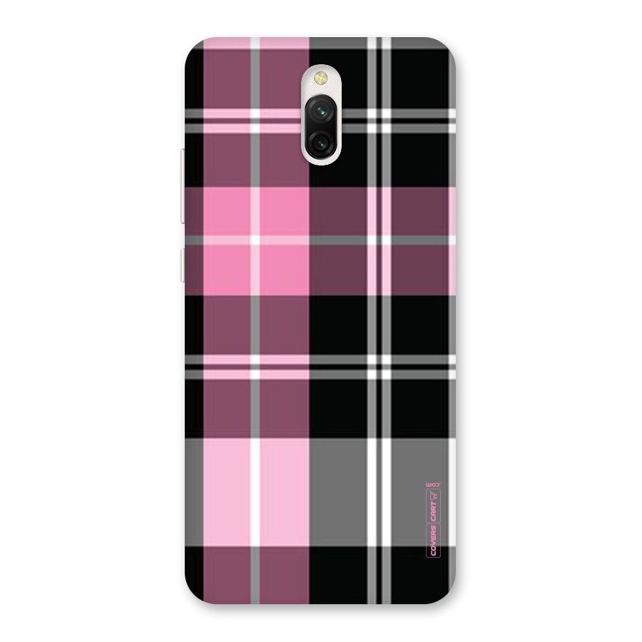 Pink Black Check Back Case for Redmi 8A Dual