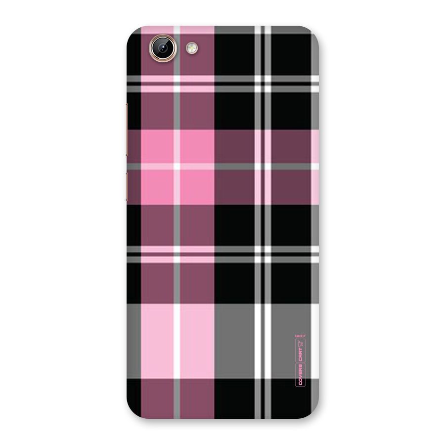 Pink Black Check Back Case for Vivo Y71i