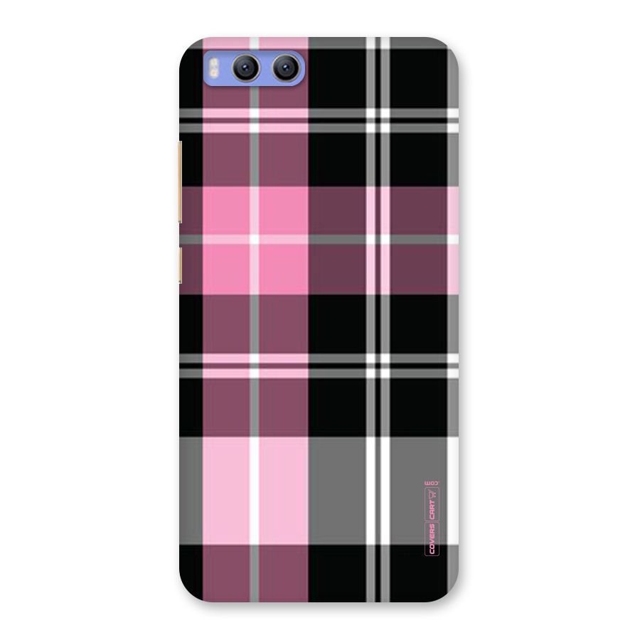 Pink Black Check Back Case for Xiaomi Mi 6