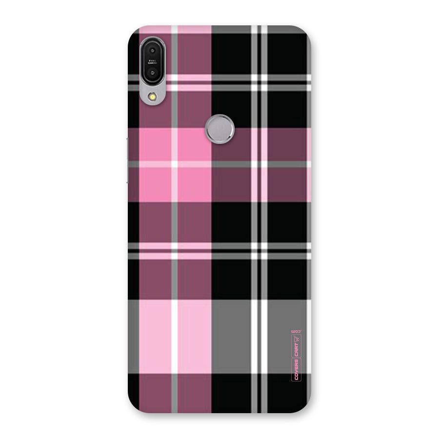 Pink Black Check Back Case for Zenfone Max Pro M1