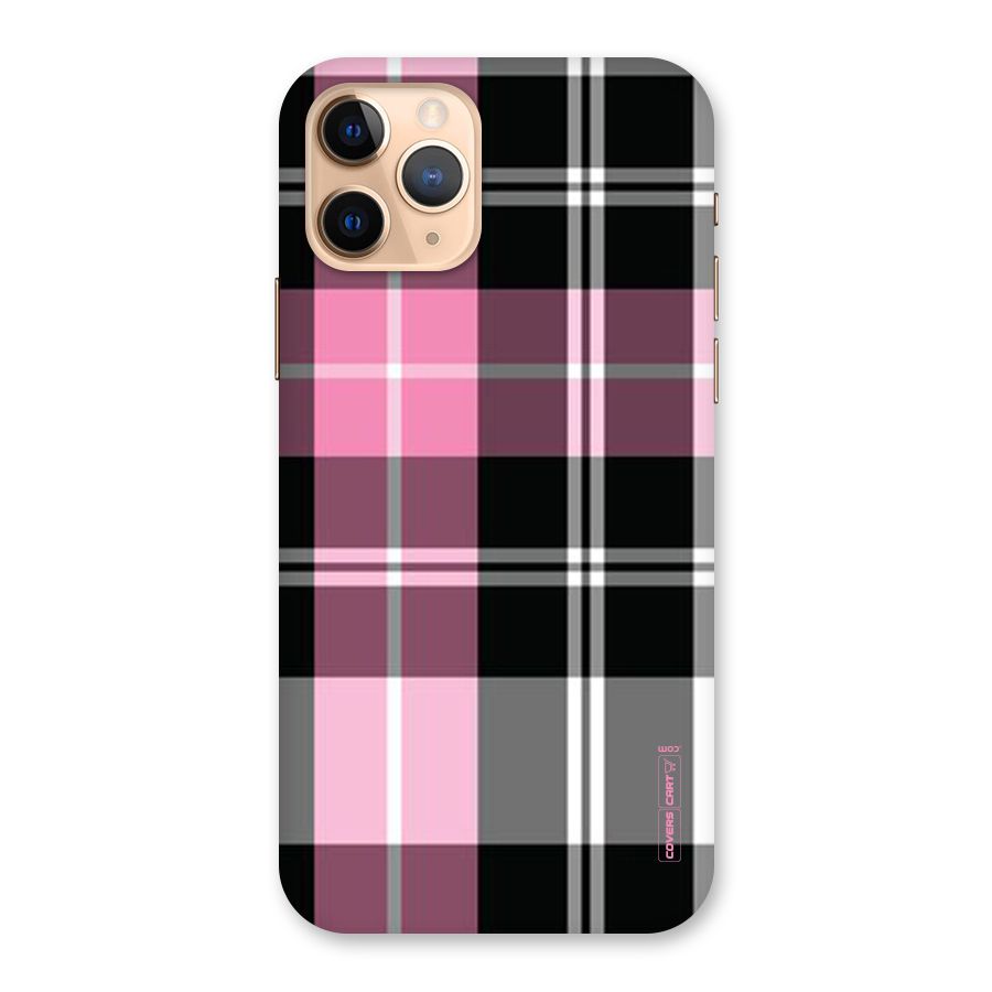 Pink Black Check Back Case for iPhone 11 Pro