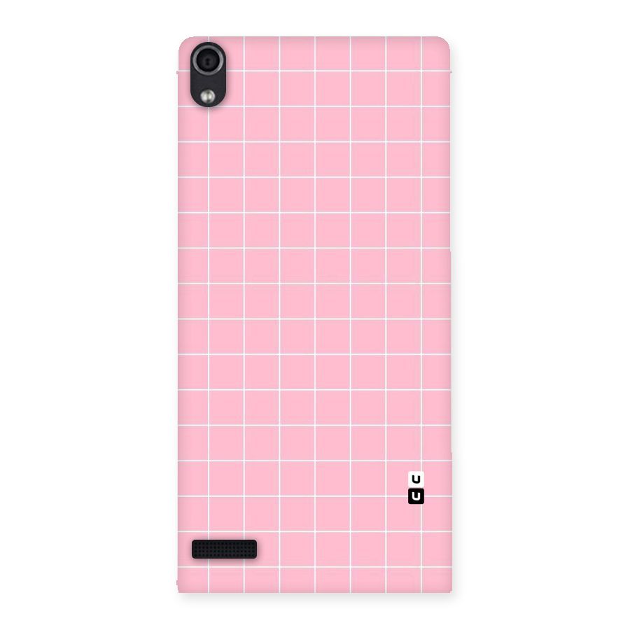 Pink Checks Back Case for Ascend P6
