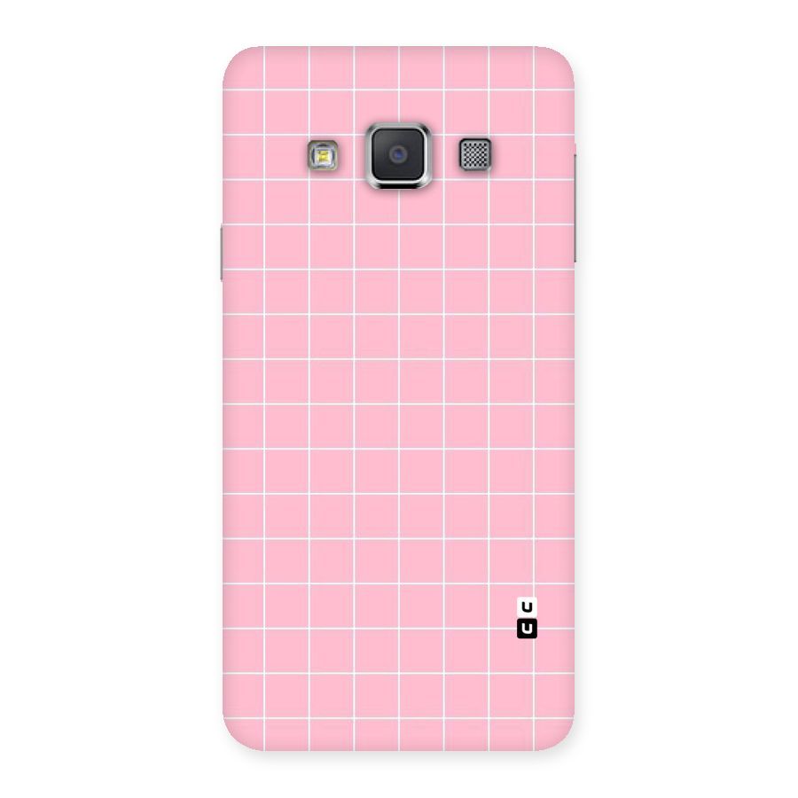 Pink Checks Back Case for Galaxy A3