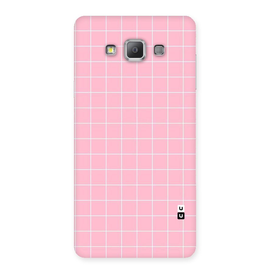 Pink Checks Back Case for Galaxy A7