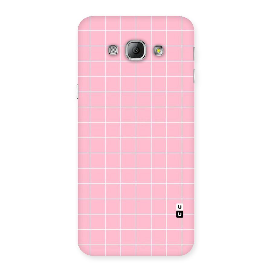 Pink Checks Back Case for Galaxy A8