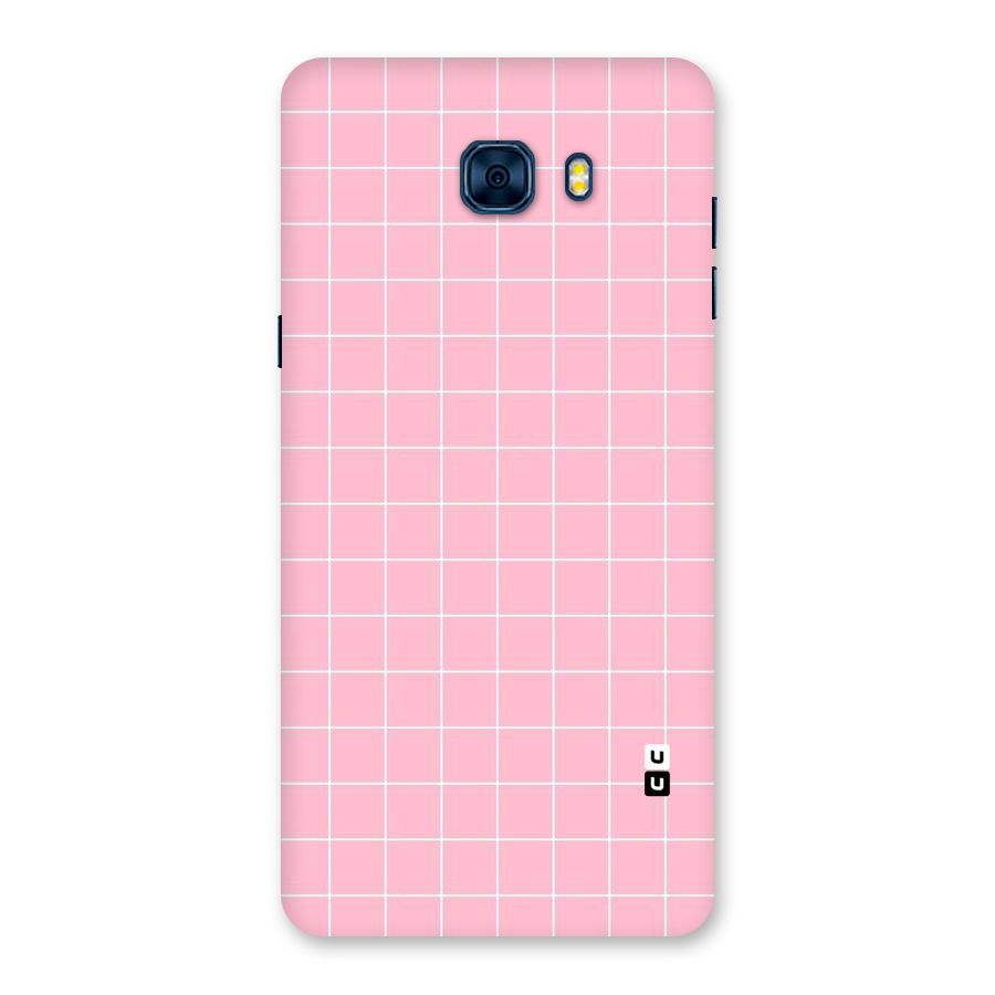 Pink Checks Back Case for Galaxy C7 Pro