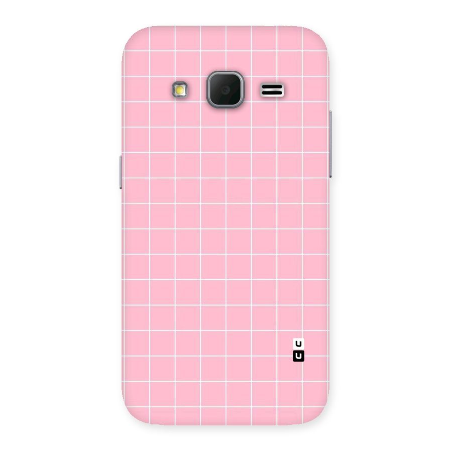 Pink Checks Back Case for Galaxy Core Prime