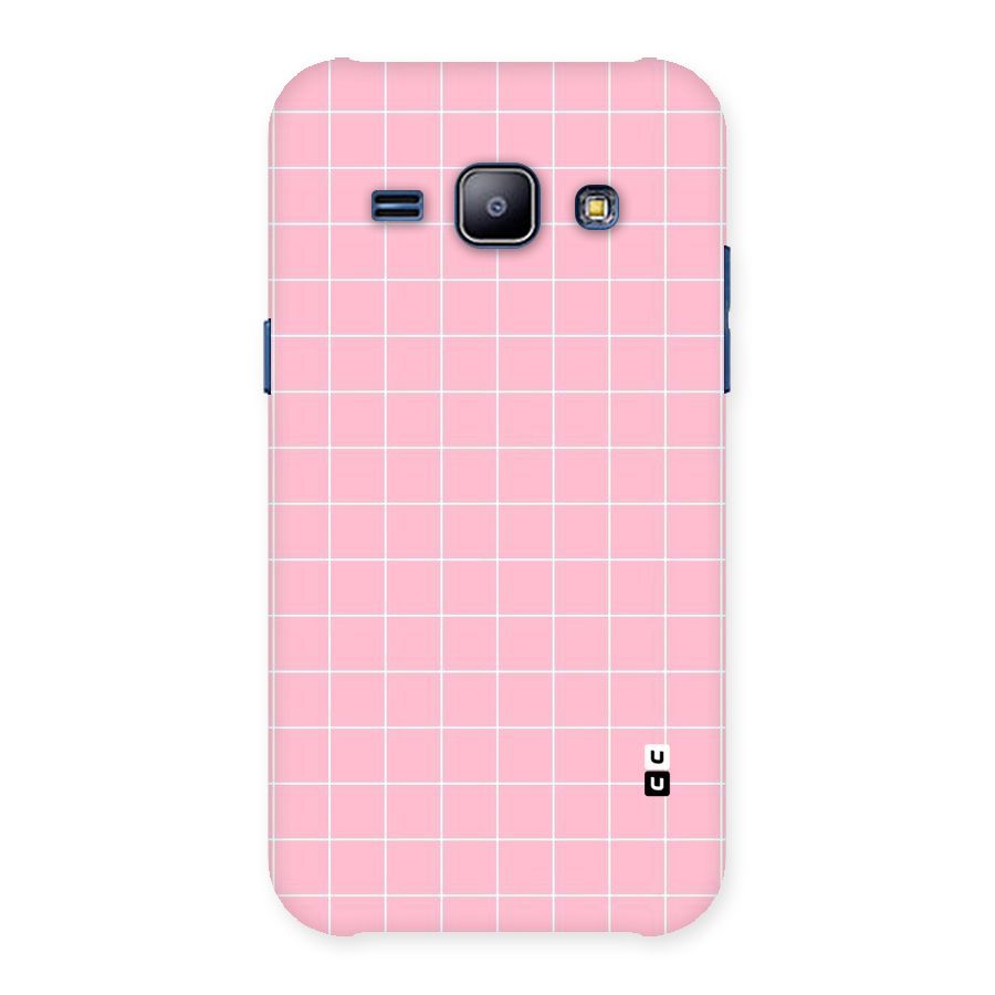 Pink Checks Back Case for Galaxy J1