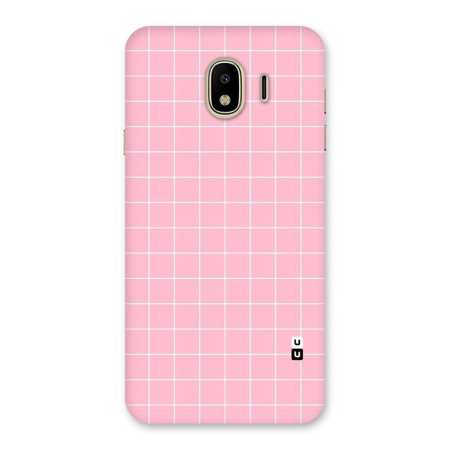 Pink Checks Back Case for Galaxy J4