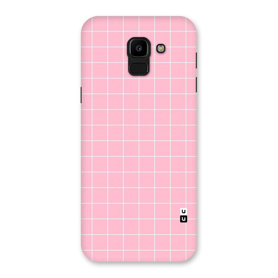 Pink Checks Back Case for Galaxy J6