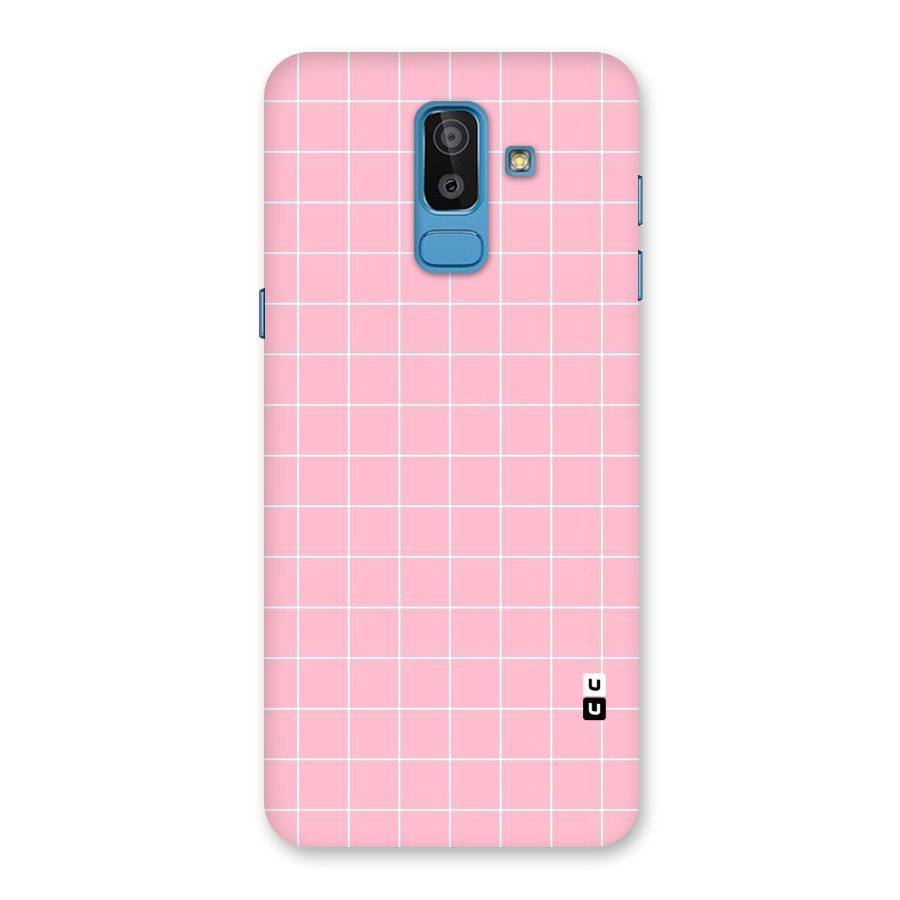 Pink Checks Back Case for Galaxy J8