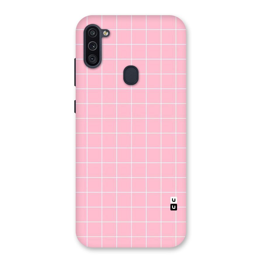 Pink Checks Back Case for Galaxy M11
