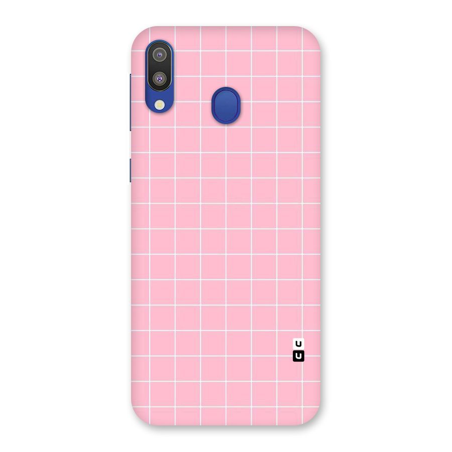 Pink Checks Back Case for Galaxy M20