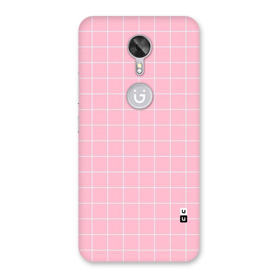 Pink Checks Back Case for Gionee A1