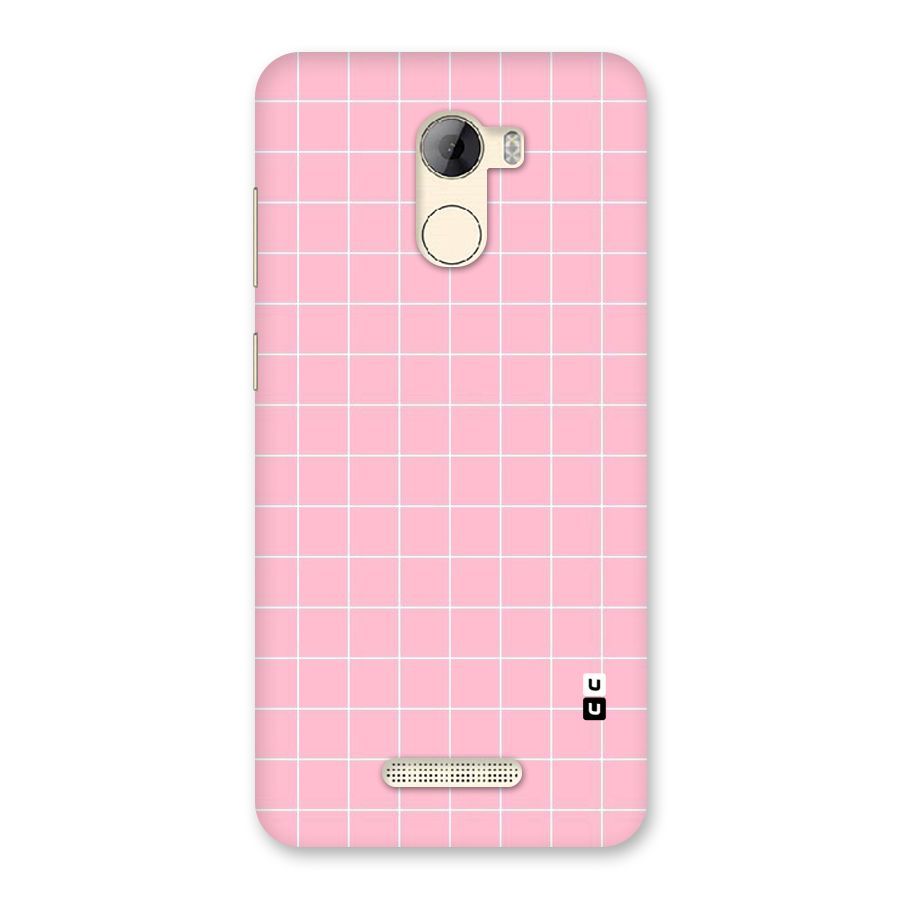 Pink Checks Back Case for Gionee A1 LIte