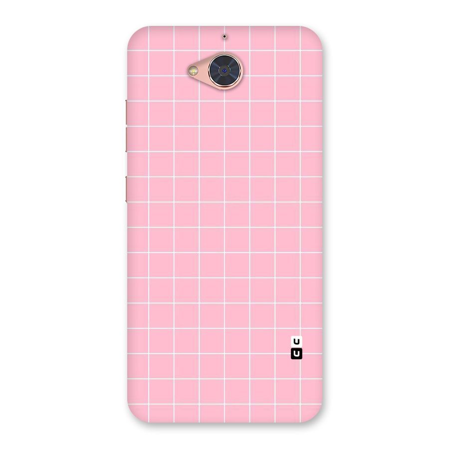 Pink Checks Back Case for Gionee S6 Pro