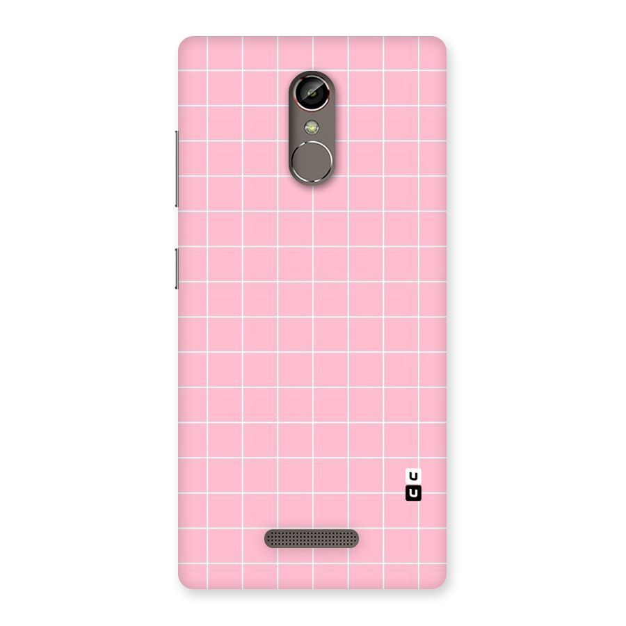 Pink Checks Back Case for Gionee S6s