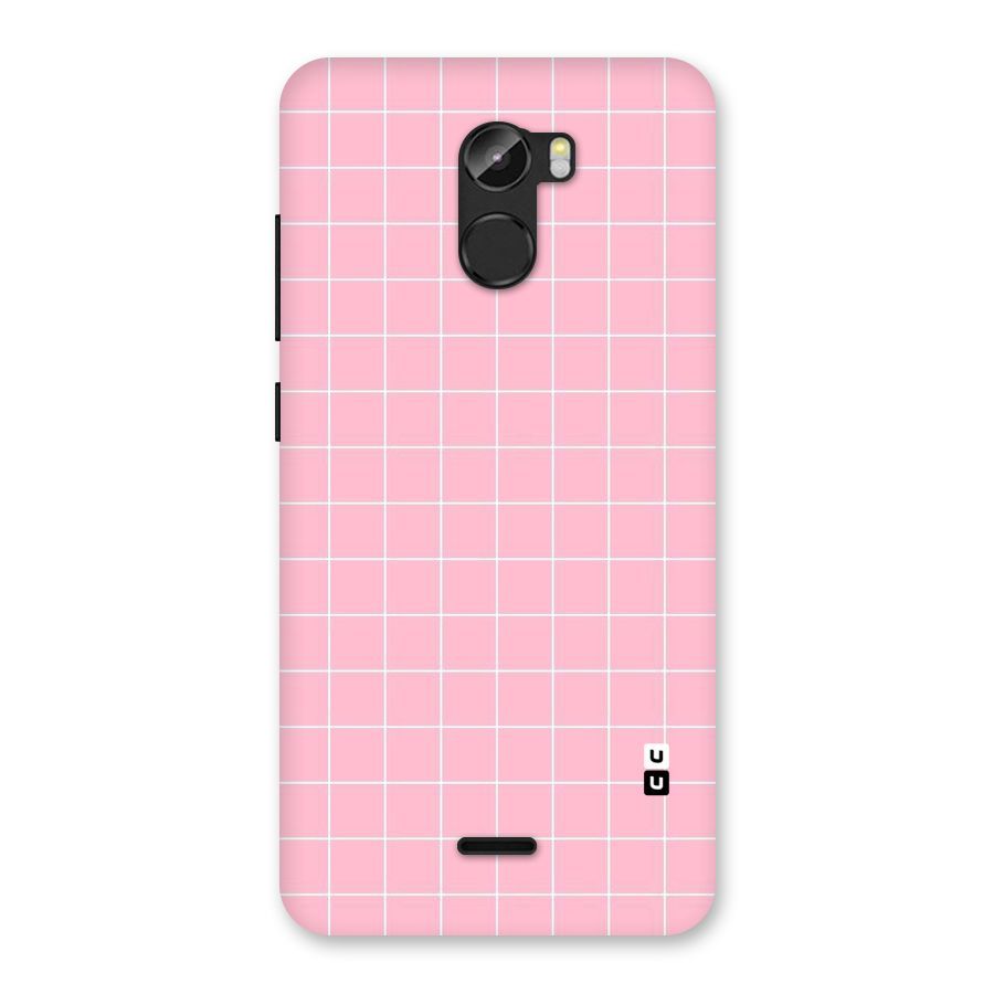 Pink Checks Back Case for Gionee X1