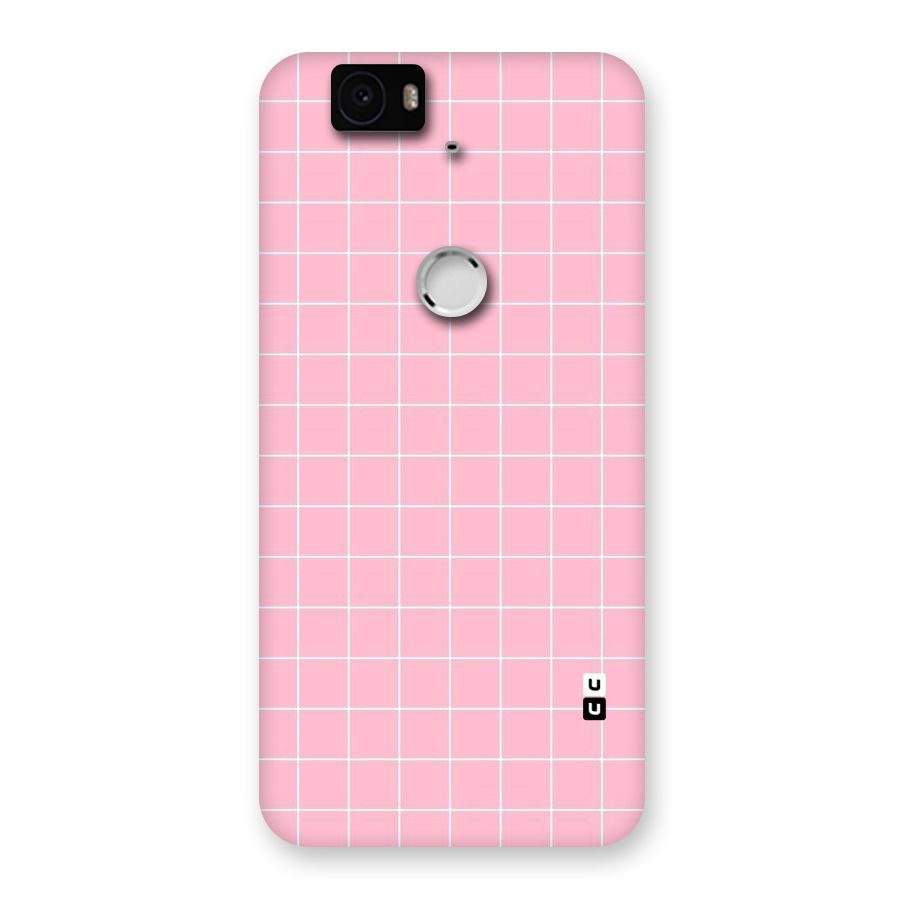 Pink Checks Back Case for Google Nexus-6P