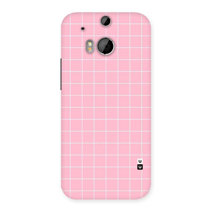 Pink Checks Back Case for HTC One M8