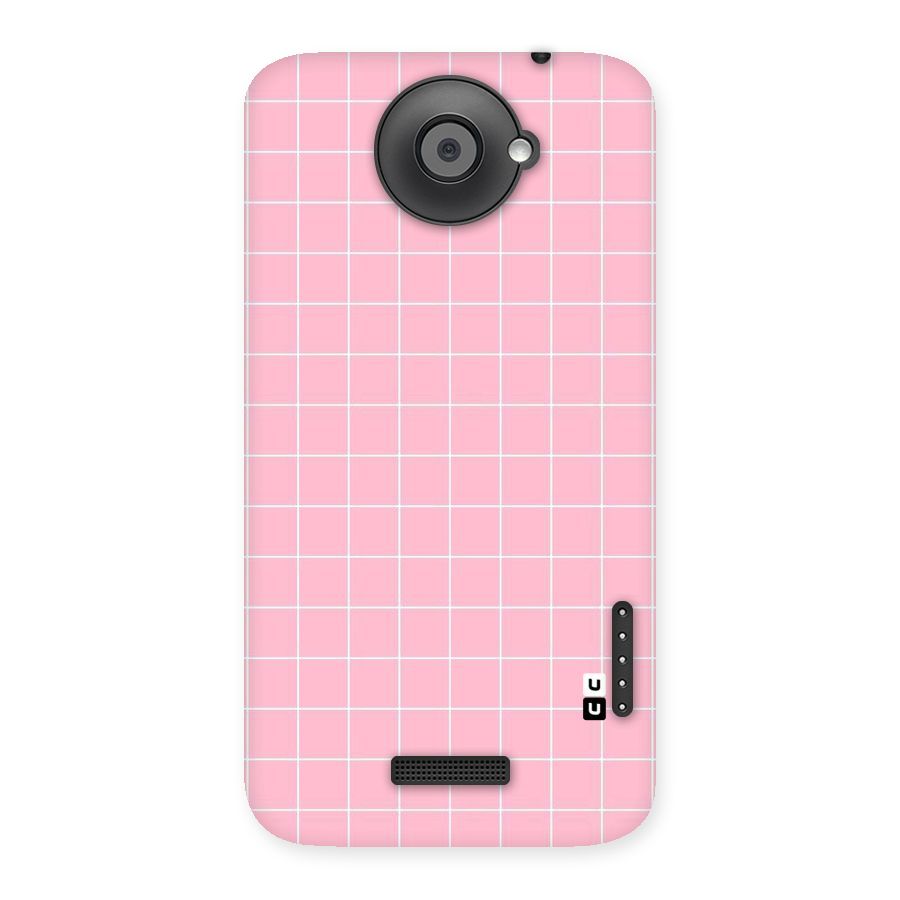 Pink Checks Back Case for HTC One X