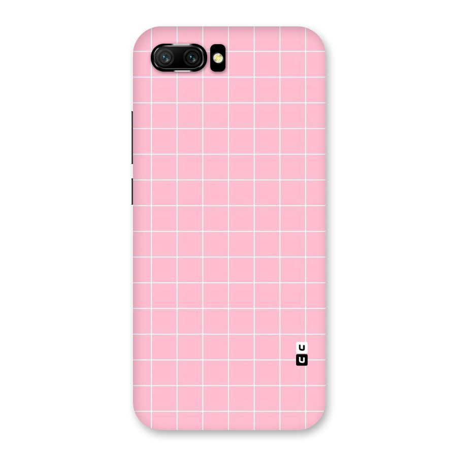 Pink Checks Back Case for Honor 10
