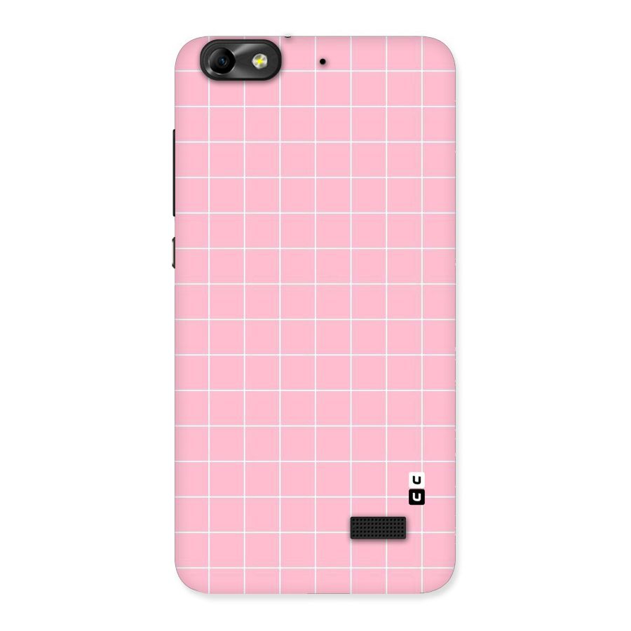 Pink Checks Back Case for Honor 4C
