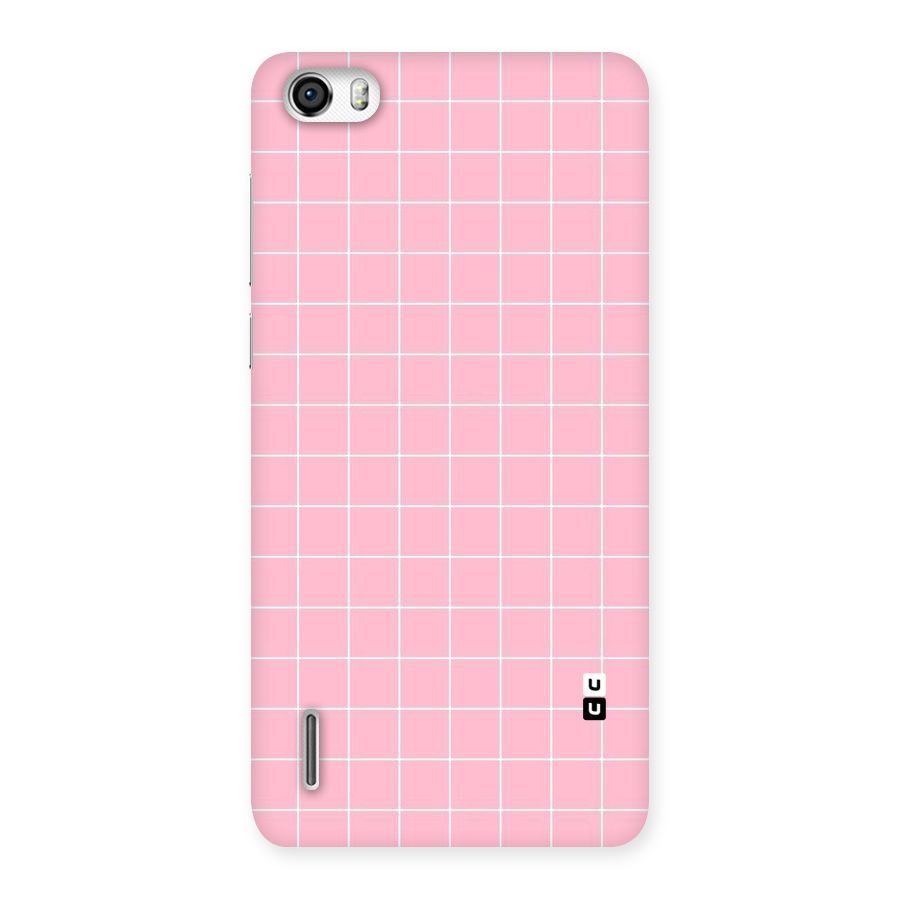 Pink Checks Back Case for Honor 6