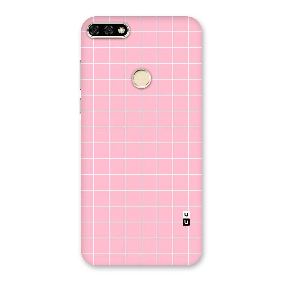 Pink Checks Back Case for Honor 7A