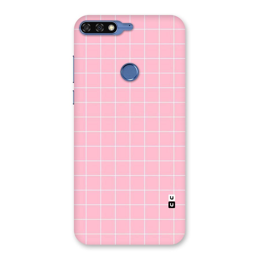 Pink Checks Back Case for Honor 7C