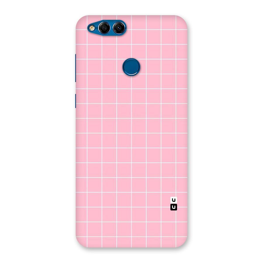 Pink Checks Back Case for Honor 7X