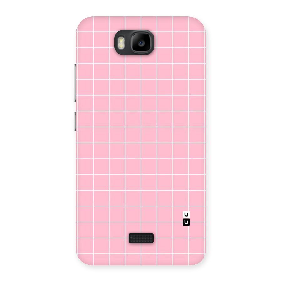 Pink Checks Back Case for Honor Bee