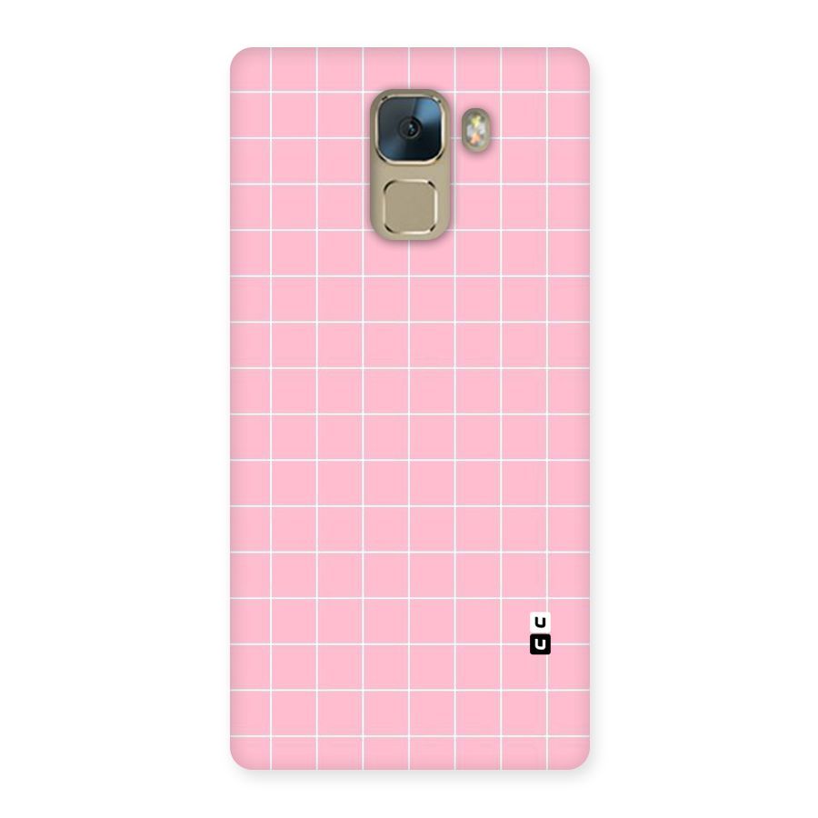Pink Checks Back Case for Huawei Honor 7