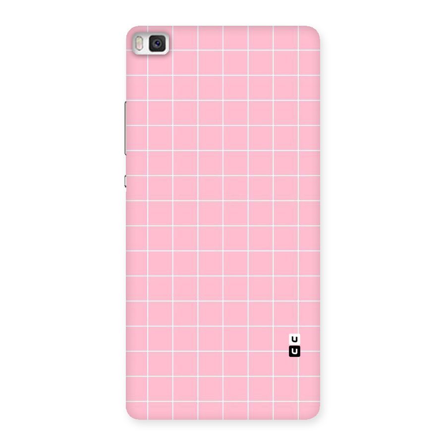 Pink Checks Back Case for Huawei P8
