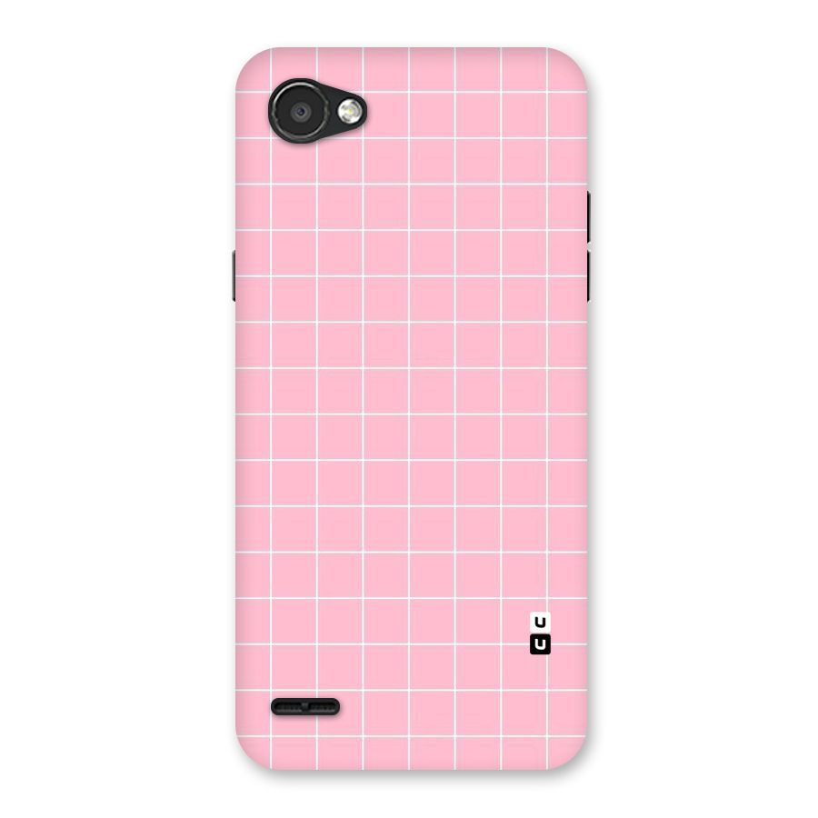 Pink Checks Back Case for LG Q6