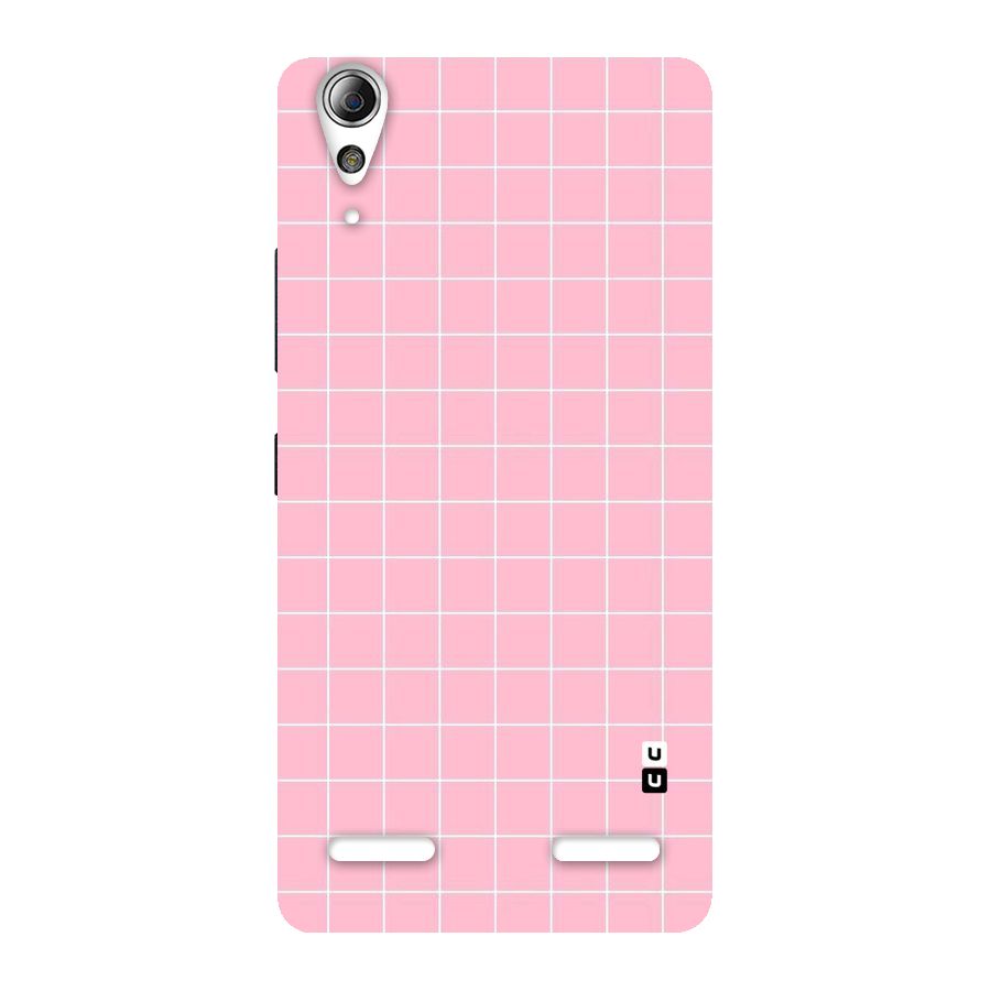 Pink Checks Back Case for Lenovo A6000